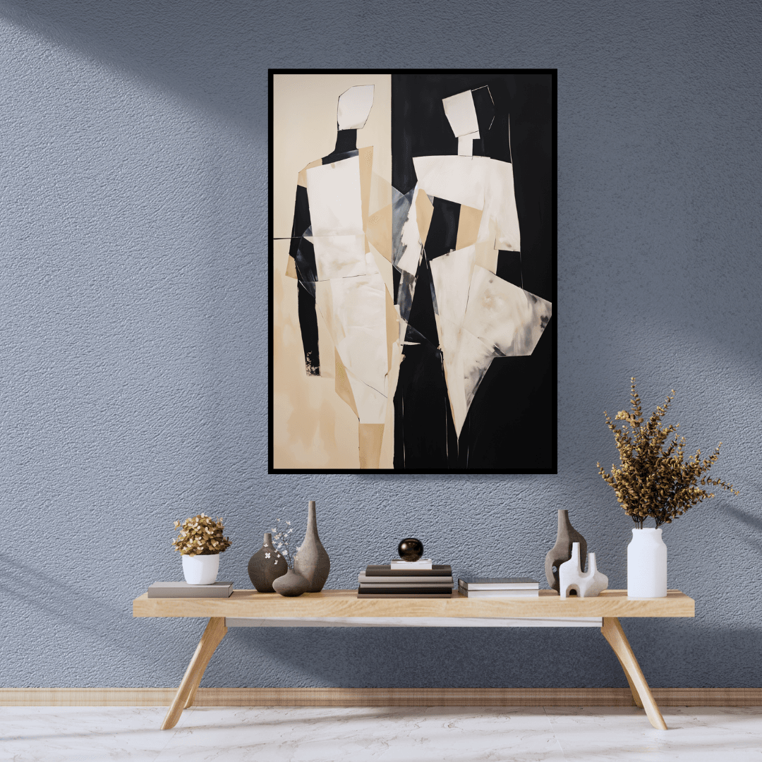 Couple abstrait noire et beige #pl2 - Planet House