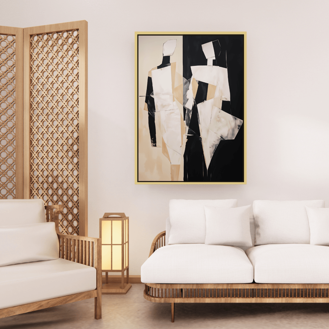 Couple abstrait noire et beige #pl2 - Planet House