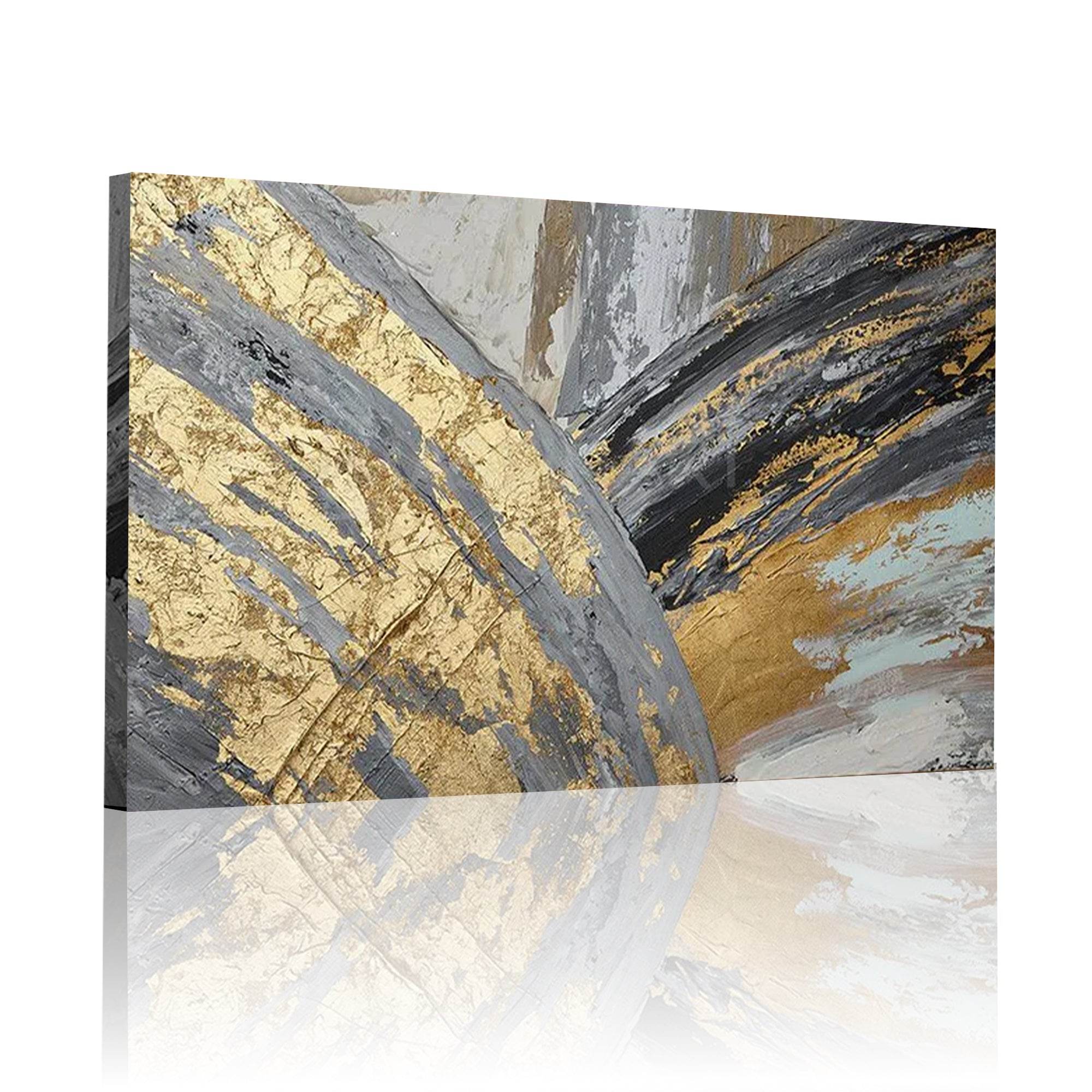 Tableau luxe Éclipse Dorée - Cadre américain - Planet House