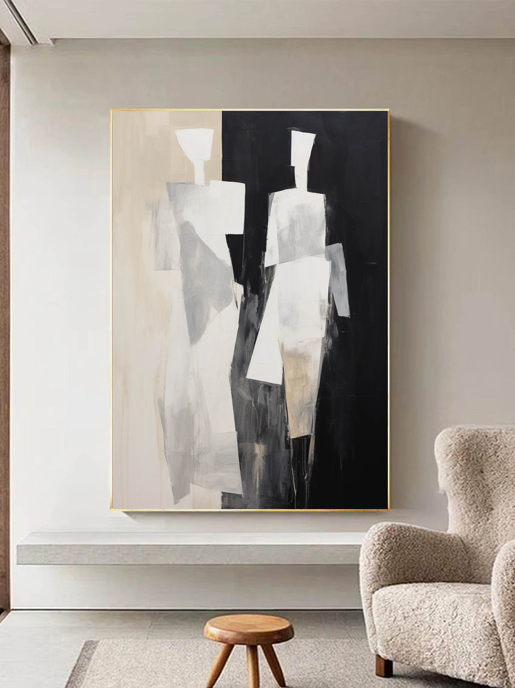 Art abstrait minimaliste v4 #pl45