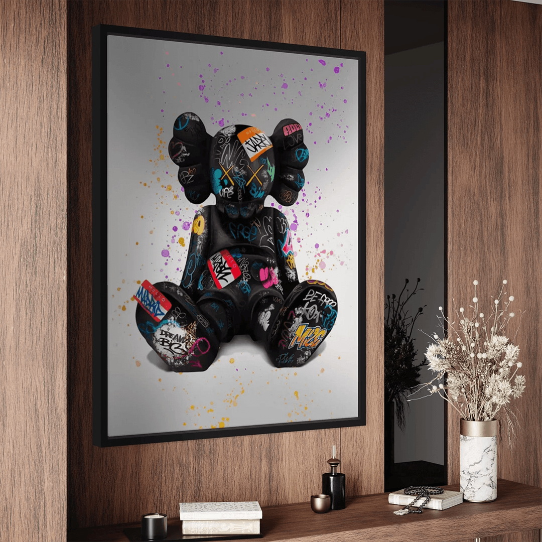 Kaws sitting graffiti - Planet House