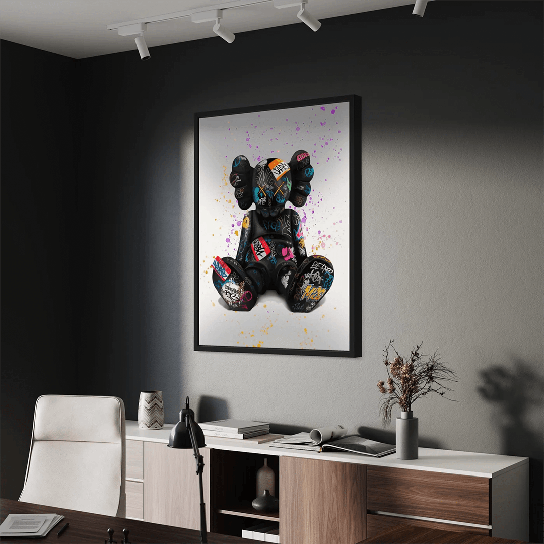 Kaws sitting graffiti - Planet House