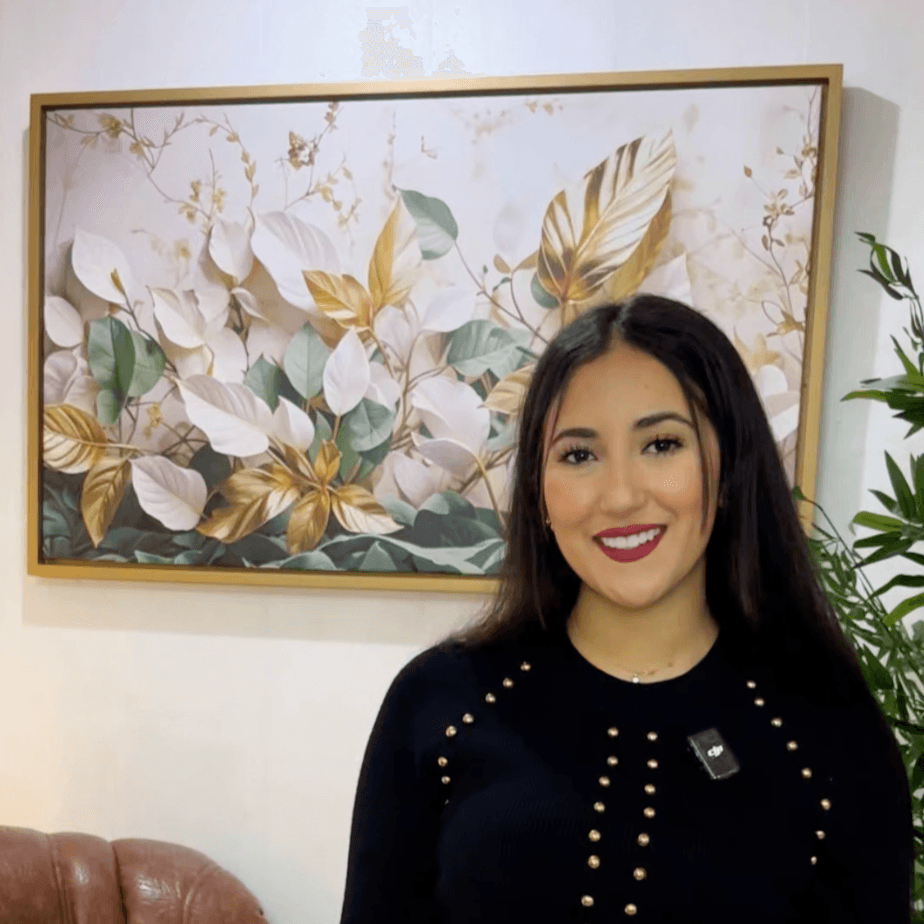 Luxe fleur verte et dorée - Cadre américain - Planet House