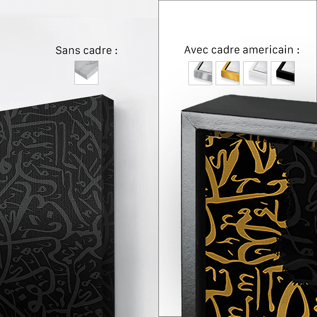 Tableau décoratif - Calligraphie avec cadre américain - Planet House