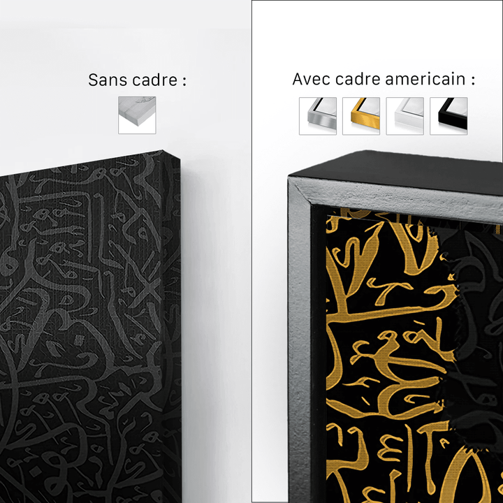 Tableau décoratif - Calligraphie avec cadre américain - Planet House