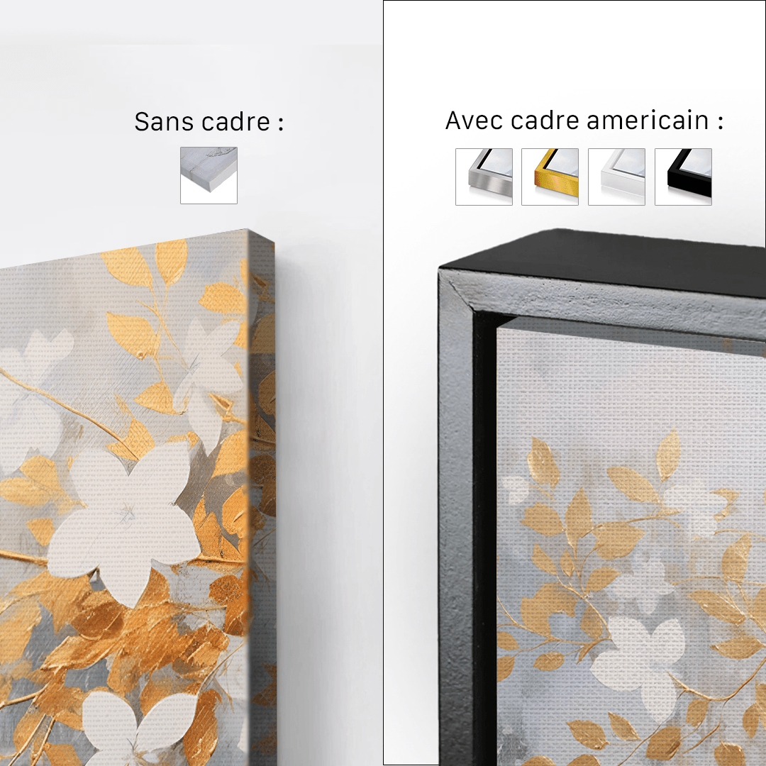 Luxe orange and sliver flower - Cadre américain - Planet House