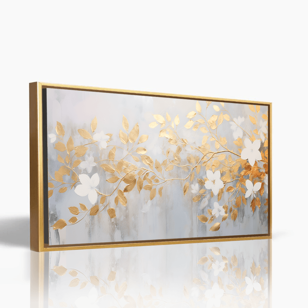 Luxe orange and sliver flower - Cadre américain - Planet House