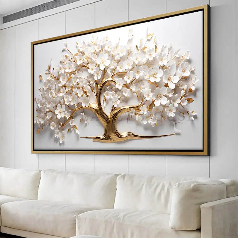 Arbre doré reflect realistic - Cadre américain - Planet House