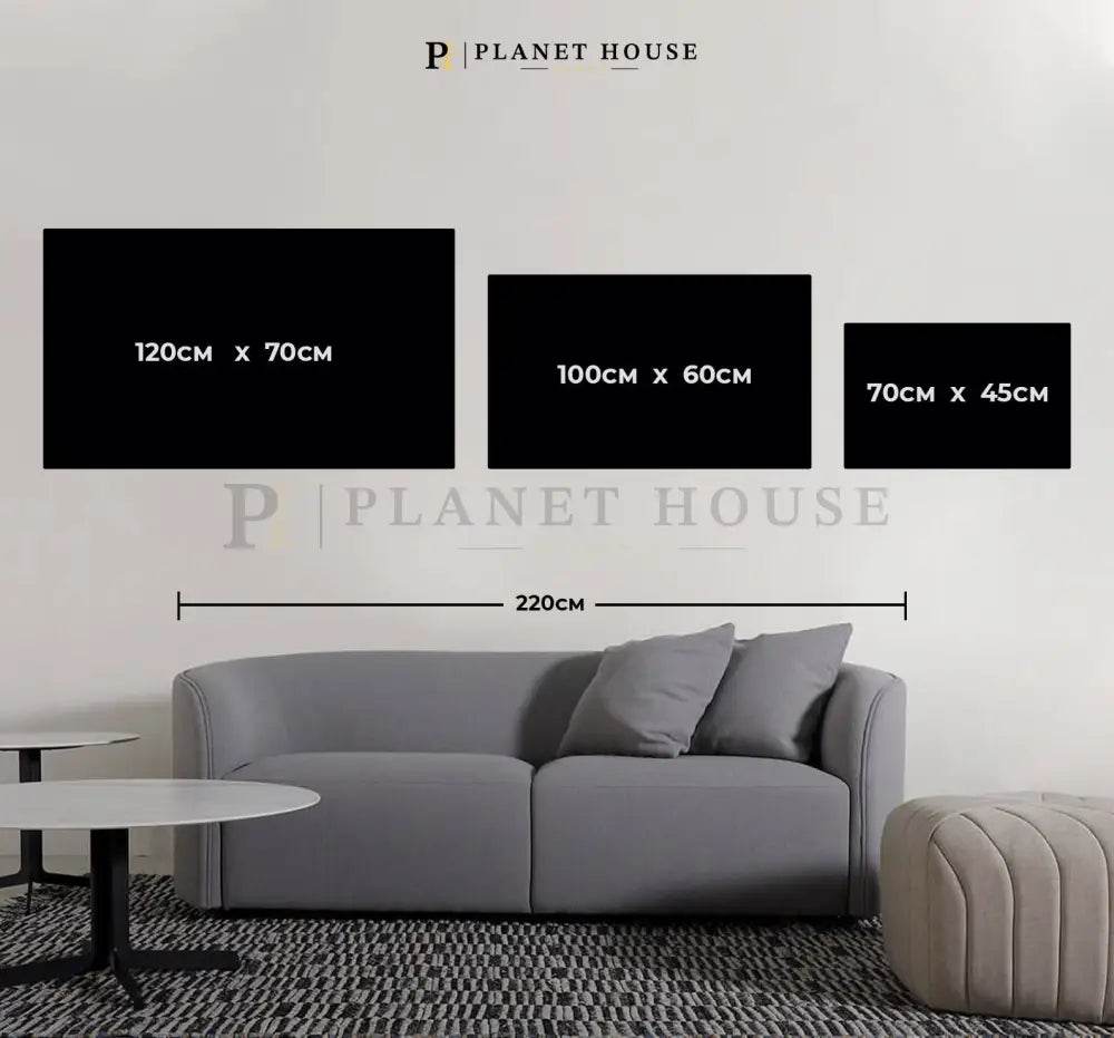 Tableau luxe Éclipse Dorée - Cadre américain - Planet House