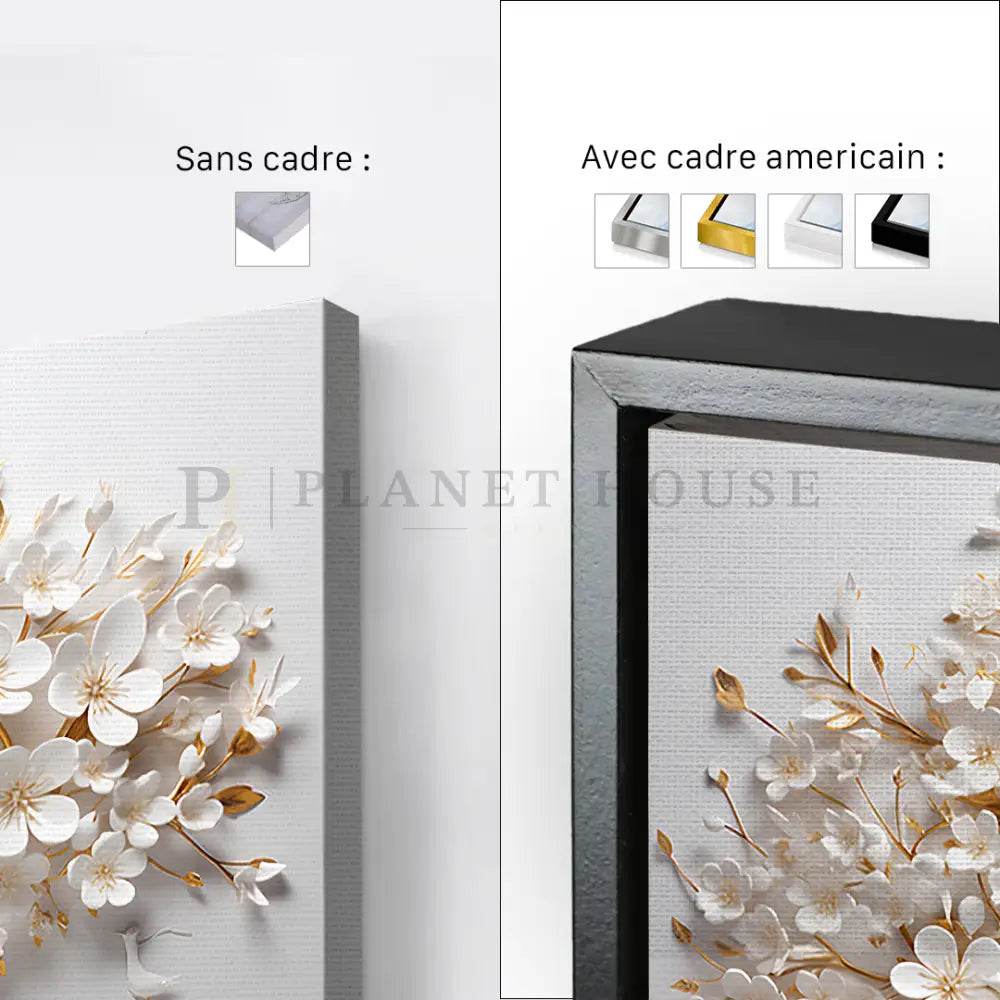 Tableau luxe abstrait noire et beige #pl3 - Planet House