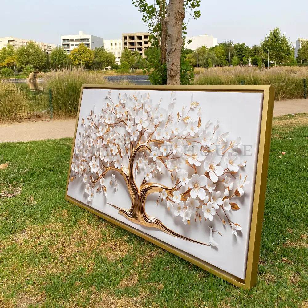 Arbre doré reflect realistic - Cadre américain - Planet House