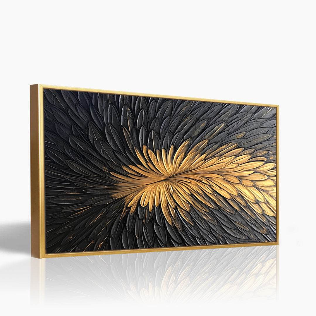 Black gold plumes- Cadre américain - Planet House