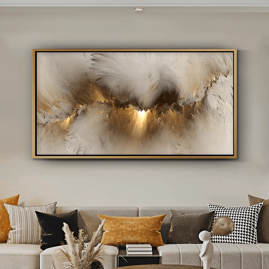 Nuage tableau décoratif Gold - Cadre américain - Planet House