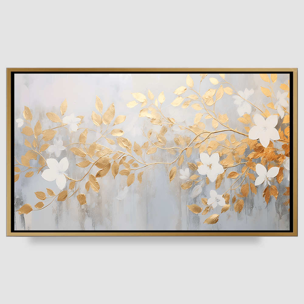 Luxe orange and sliver flower - Cadre américain - Planet House
