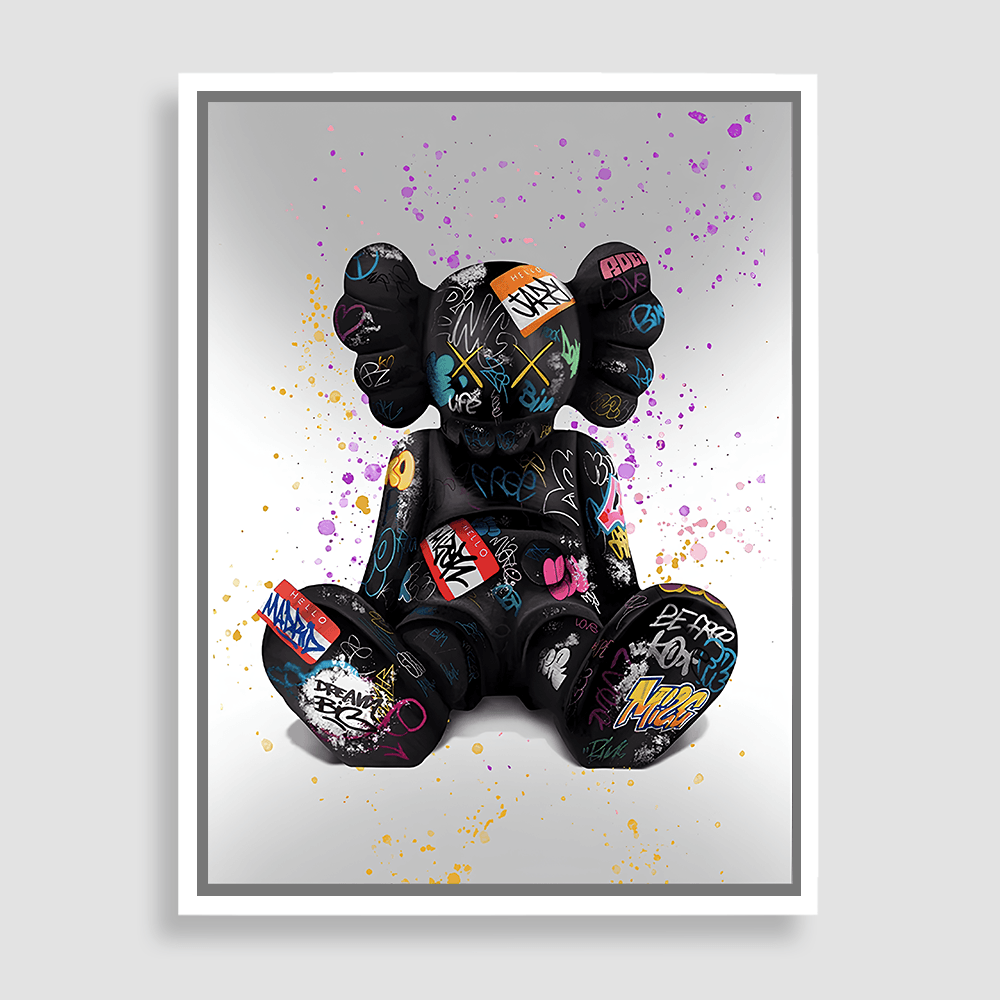 Kaws sitting graffiti - Planet House