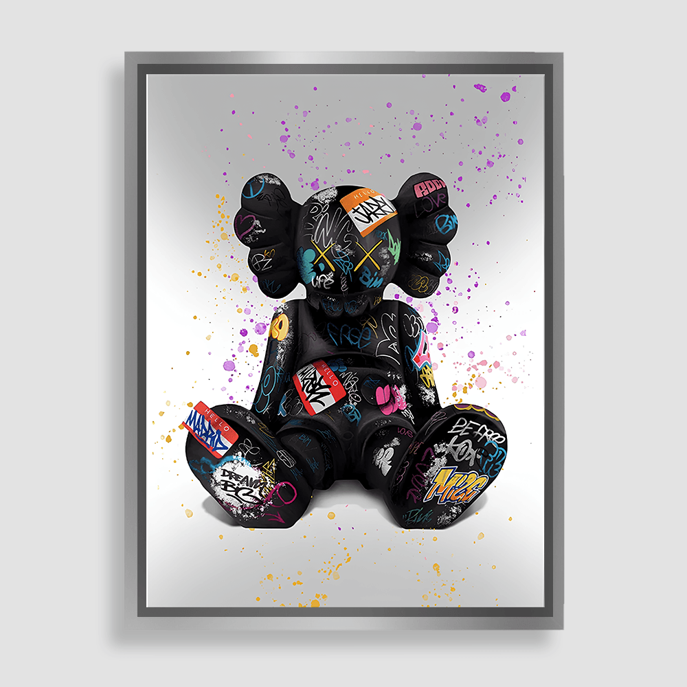 Kaws sitting graffiti - Planet House