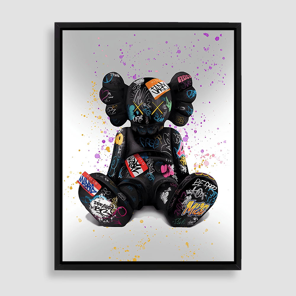 Kaws sitting graffiti - Planet House