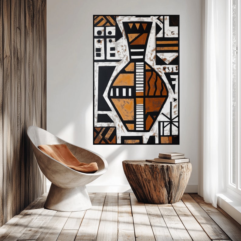 Abstract African Vase Art