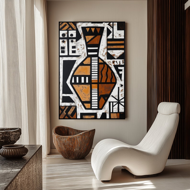 Abstract African Vase Art
