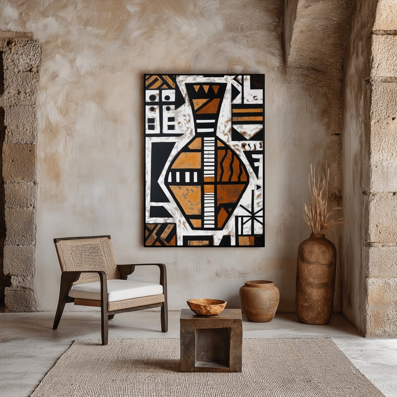 Abstract African Vase Art