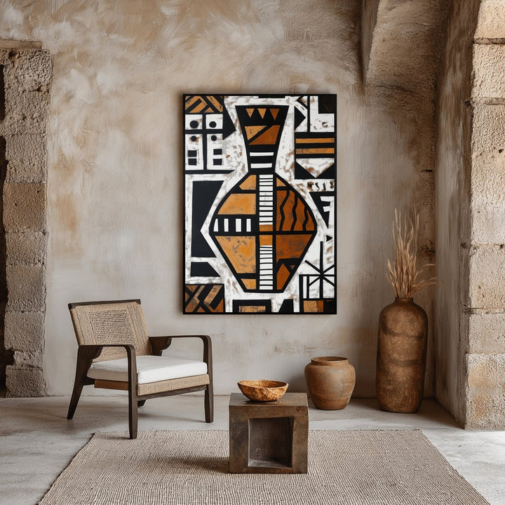 Abstract African Vase Art