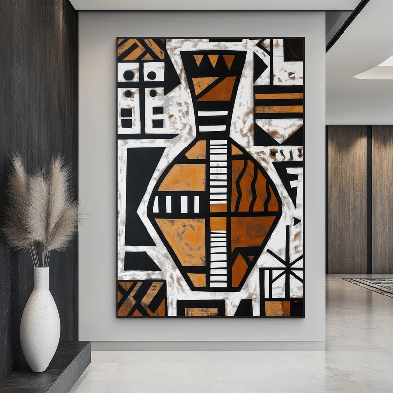 Abstract African Vase Art