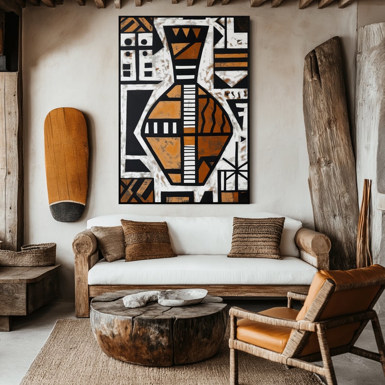 Abstract African Vase Art