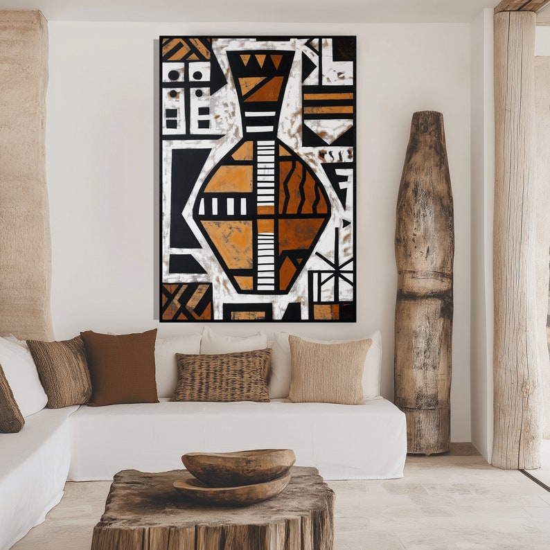 Abstract African Vase Art