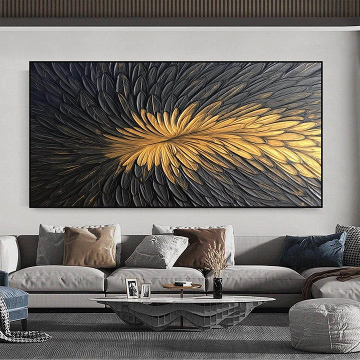 Black gold plumes- Cadre américain - Planet House