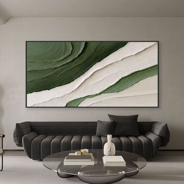 vagues vertes Abstrait #pl51