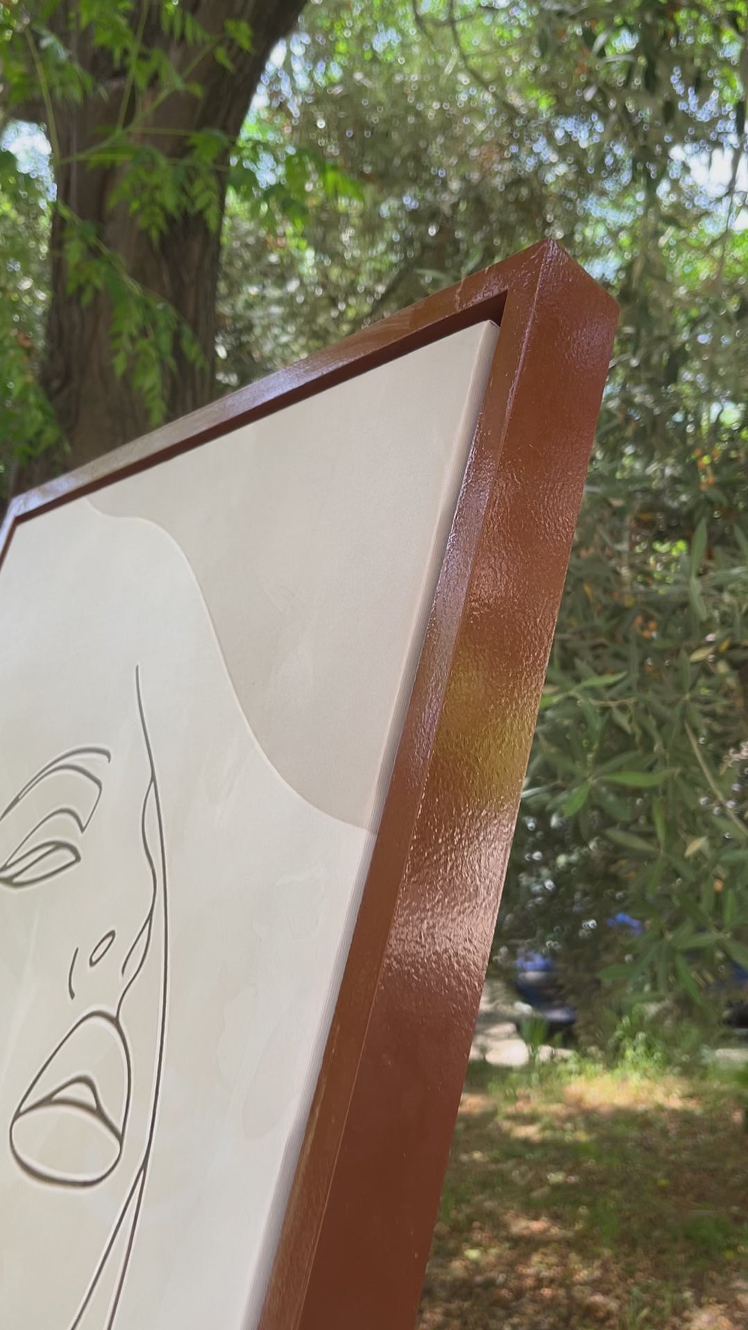 Set 3 Tableaux décoratif minimaliste maroon #pl37