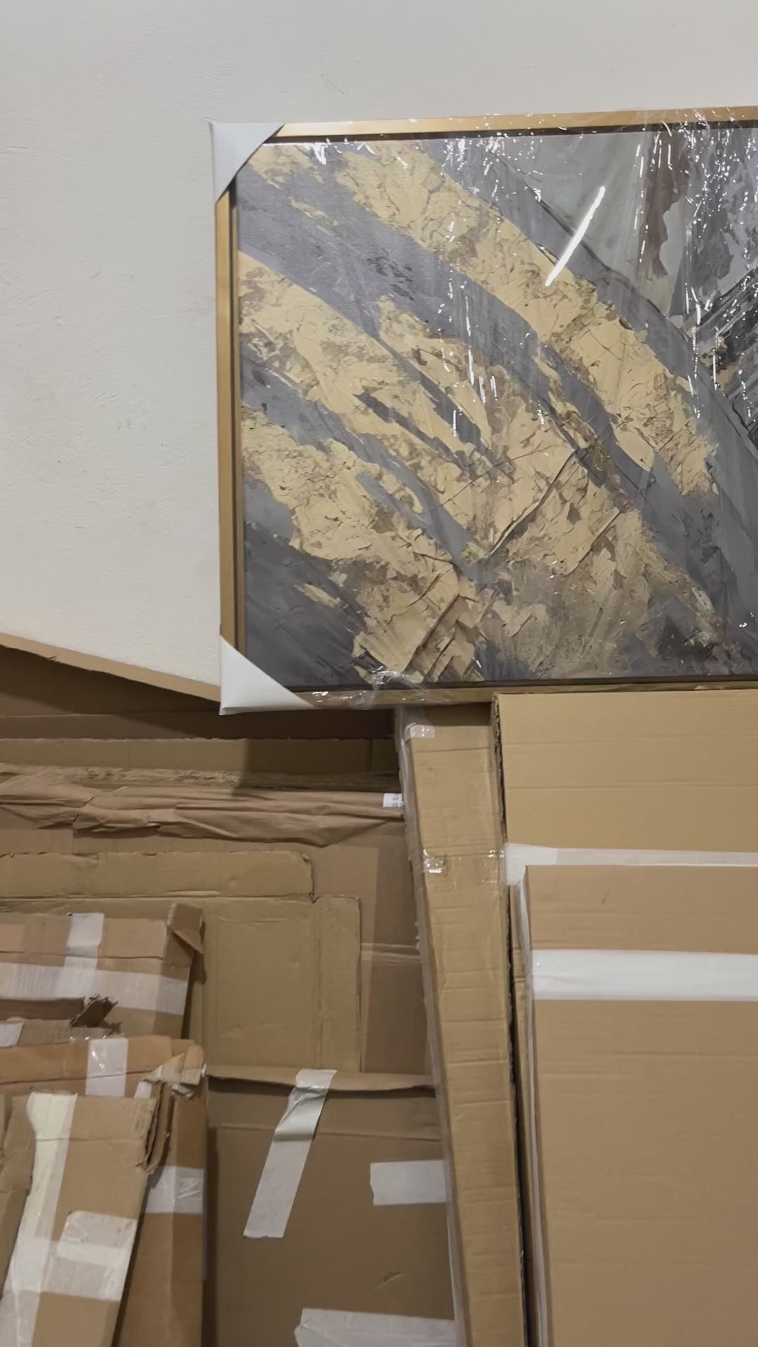 Tableau luxe Éclipse Dorée - Cadre américain