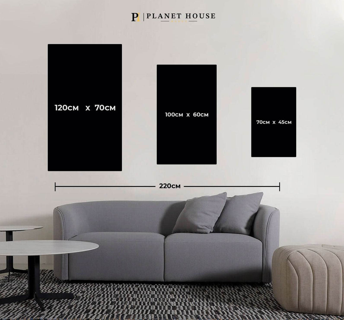 Tableau luxe abstrait noire et beige #pl3 - Planet House