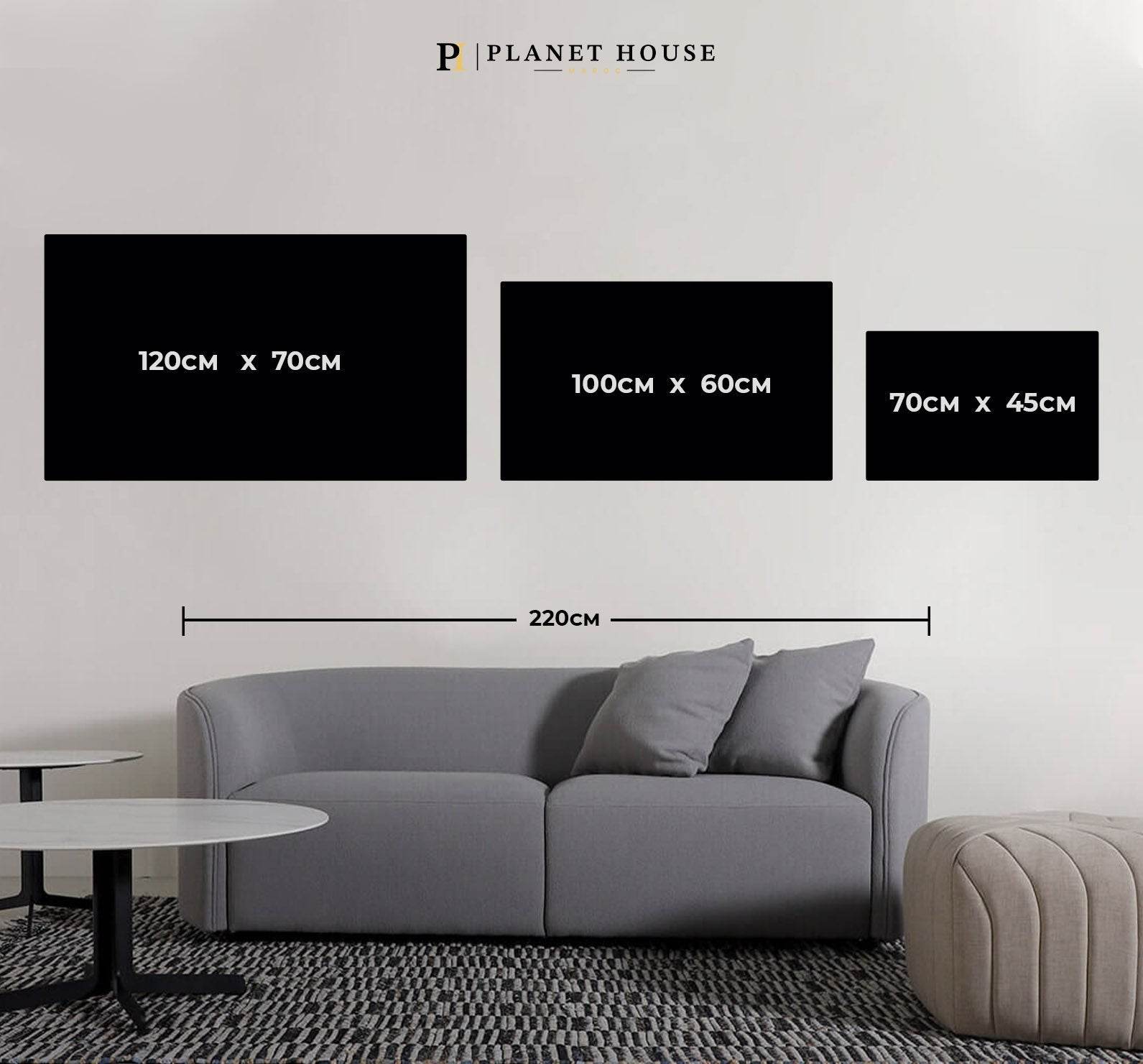 Plume Elégante dorée et Blanche - Cadre américain - Planet House