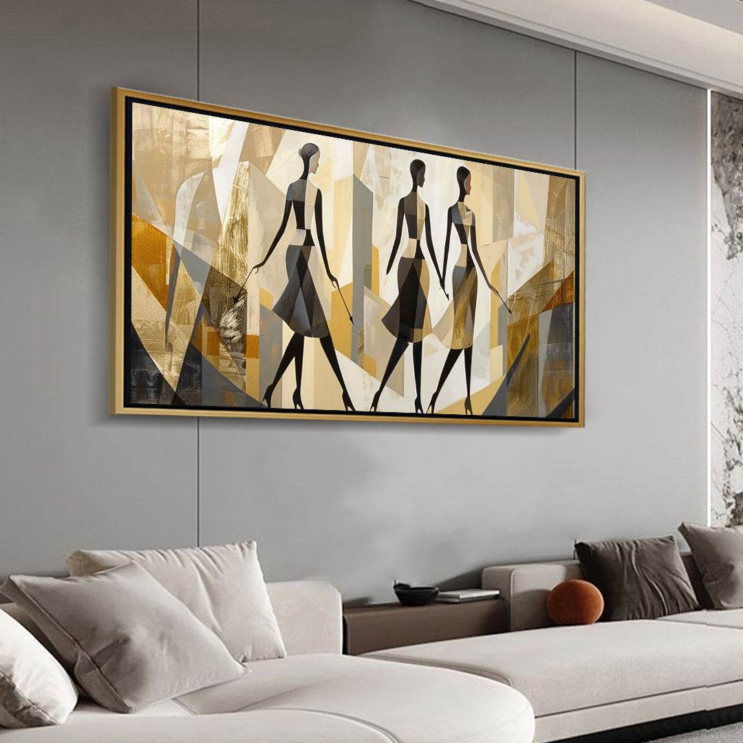 tableau minimaliste de la Femme Africaine - Cadre américain - Planet House